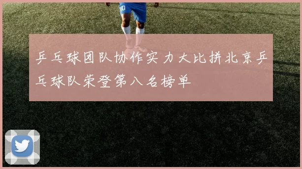 乒乓球团队协作实力大比拼北京乒乓球队荣登第八名榜单